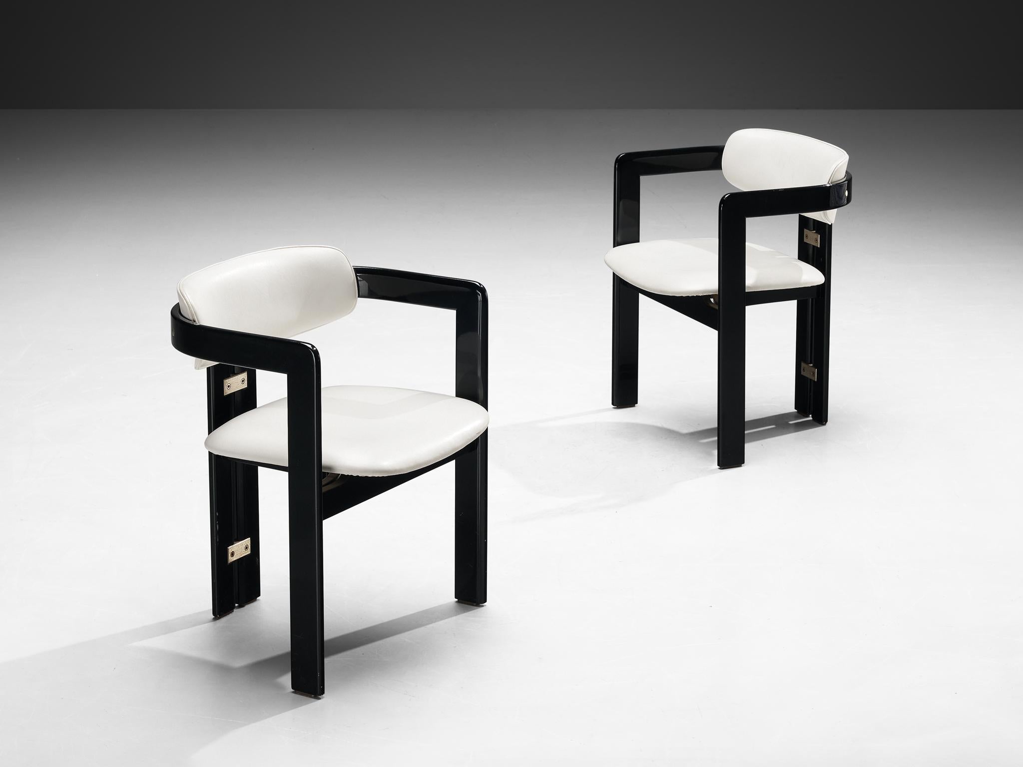 Augusto Savini for Pozzi 'Pamplona' Dining Chairs in White Upholstery