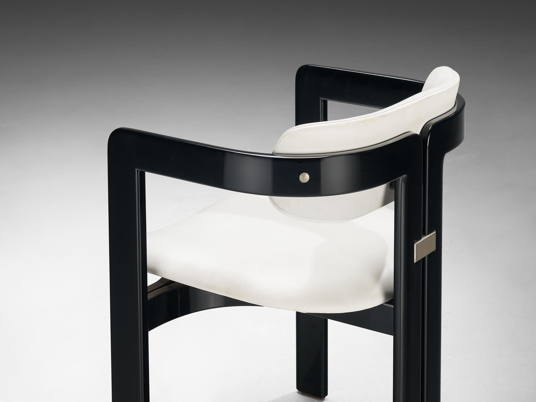 Augusto Savini for Pozzi 'Pamplona' Dining Chairs in White Upholstery