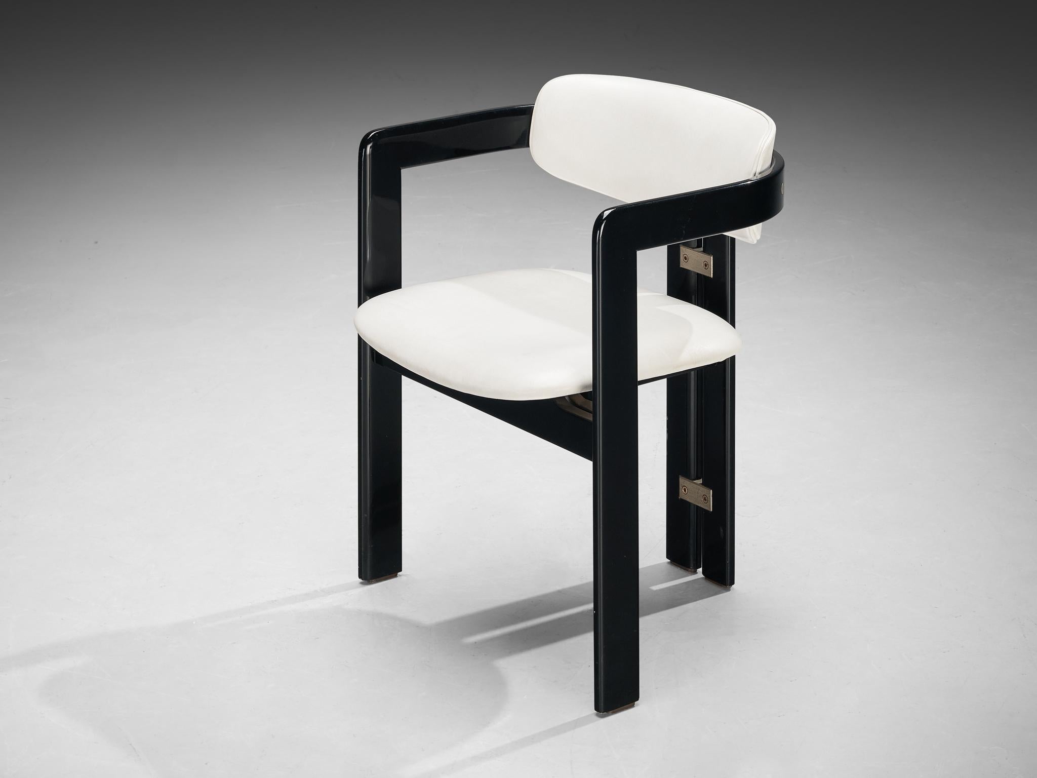 Augusto Savini for Pozzi 'Pamplona' Dining Chairs in White Upholstery