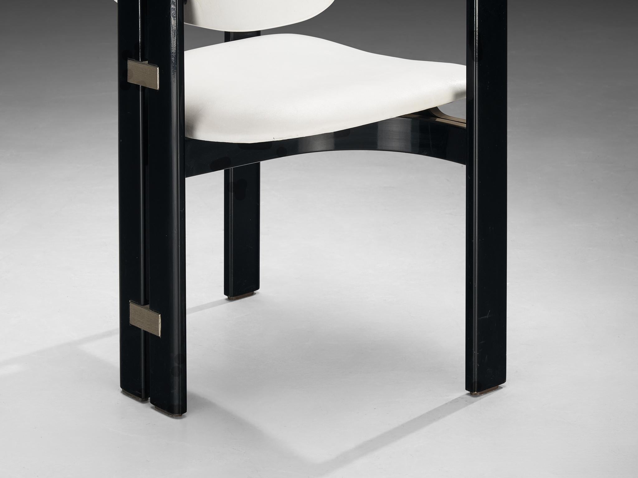 Augusto Savini for Pozzi 'Pamplona' Dining Chairs in White Upholstery