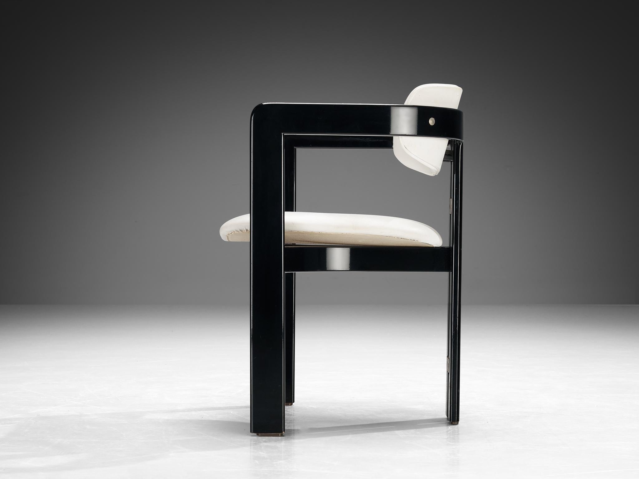 Augusto Savini for Pozzi 'Pamplona' Dining Chairs in White Upholstery