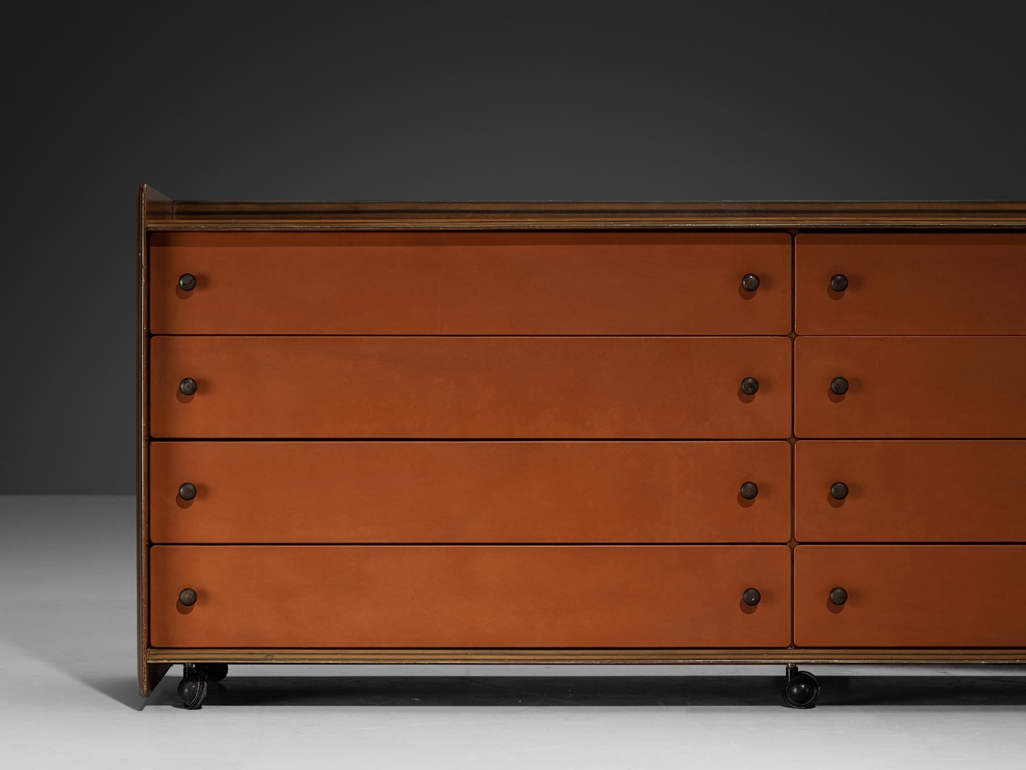 Afra & Tobia Scarpa for Maxalto 'Artona' Chest of Drawers in Walnut Leather