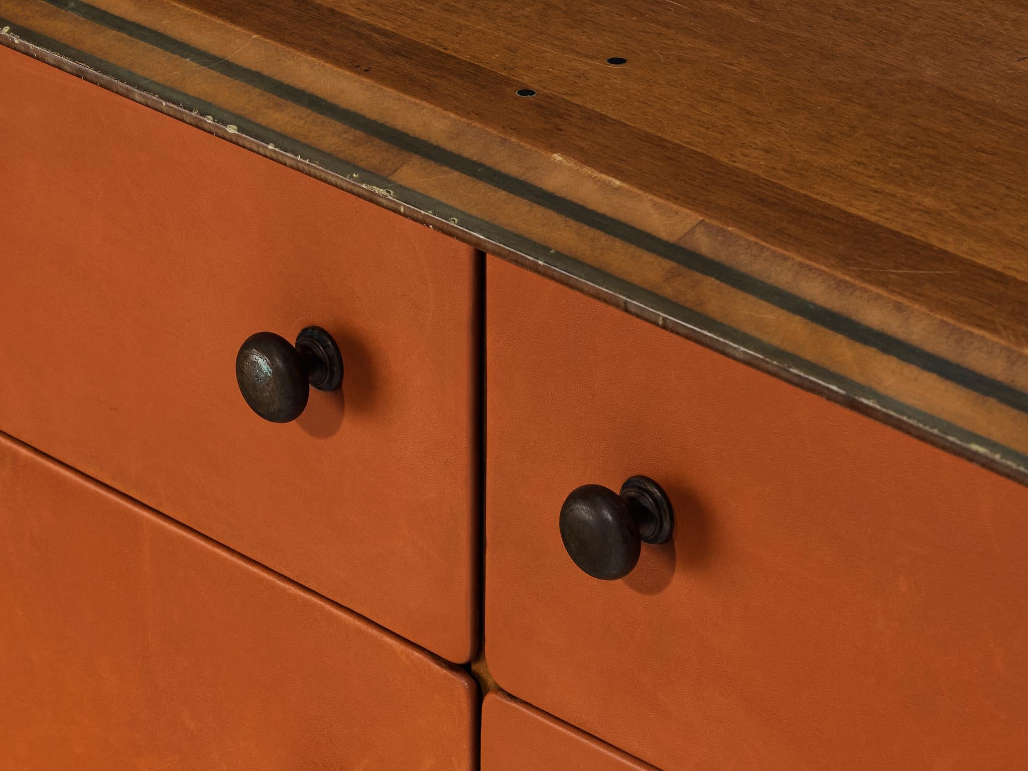 Afra & Tobia Scarpa for Maxalto 'Artona' Chest of Drawers in Walnut Leather