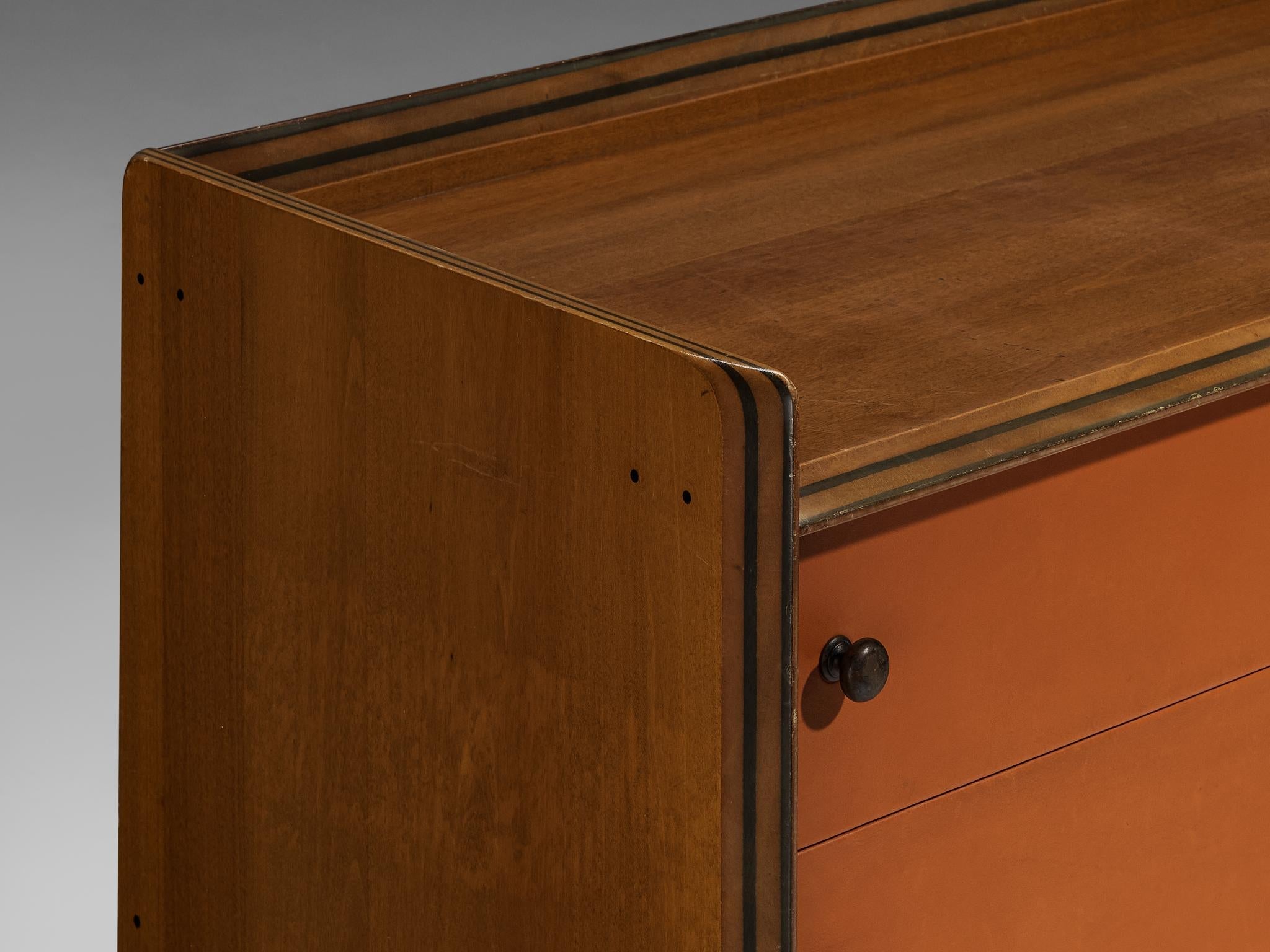 Afra & Tobia Scarpa for Maxalto 'Artona' Chest of Drawers in Walnut Leather