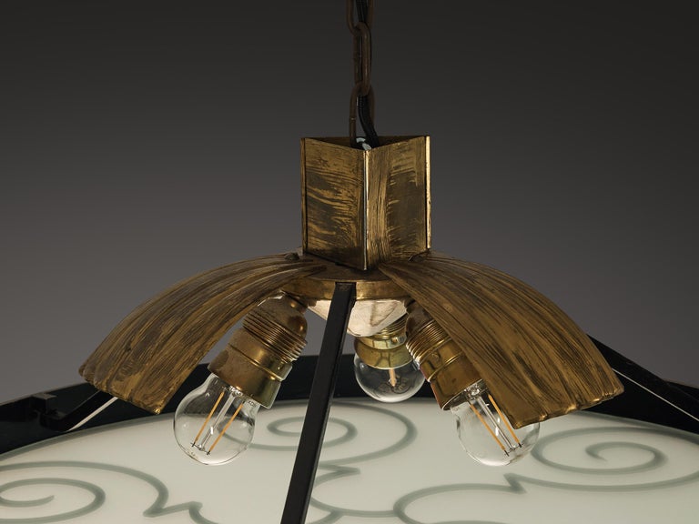 Lars Holmström for Arvika Konsthantverk Art Deco Ceiling Light