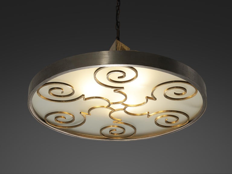 Lars Holmström for Arvika Konsthantverk Art Deco Ceiling Light