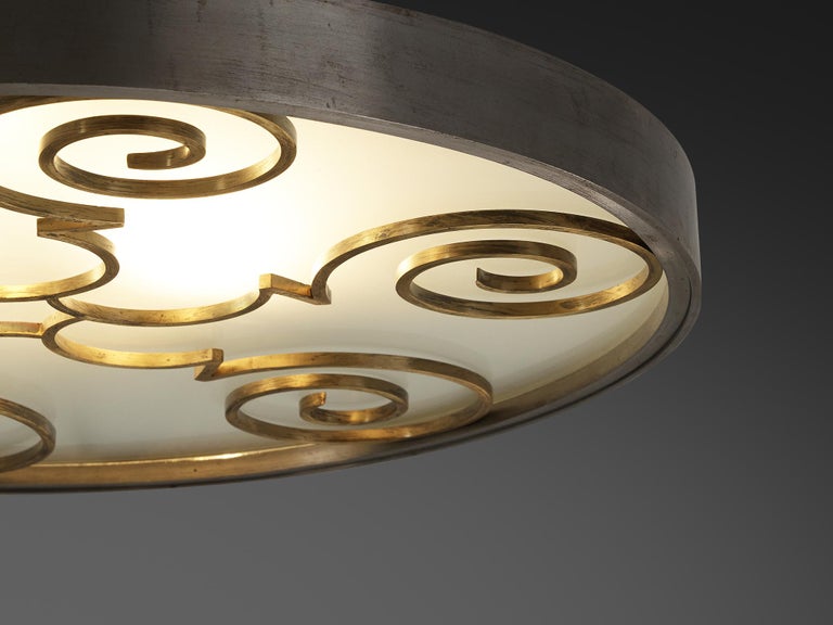 Lars Holmström for Arvika Konsthantverk Art Deco Ceiling Light