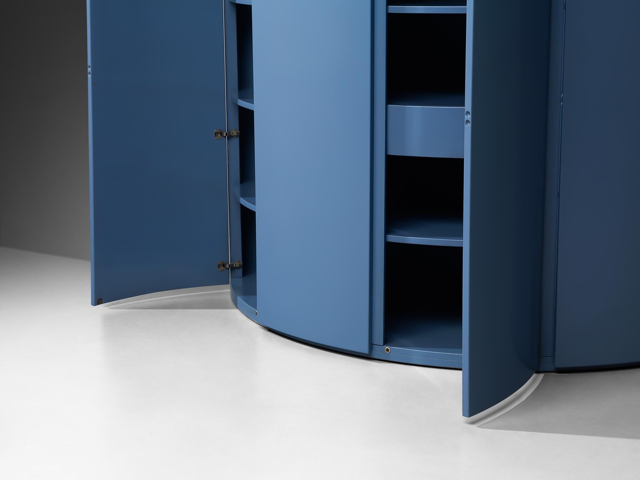 Ambrogio Tresoldi e Alberto Salvati Wardrobe Cabinet in Purple Blue Wood