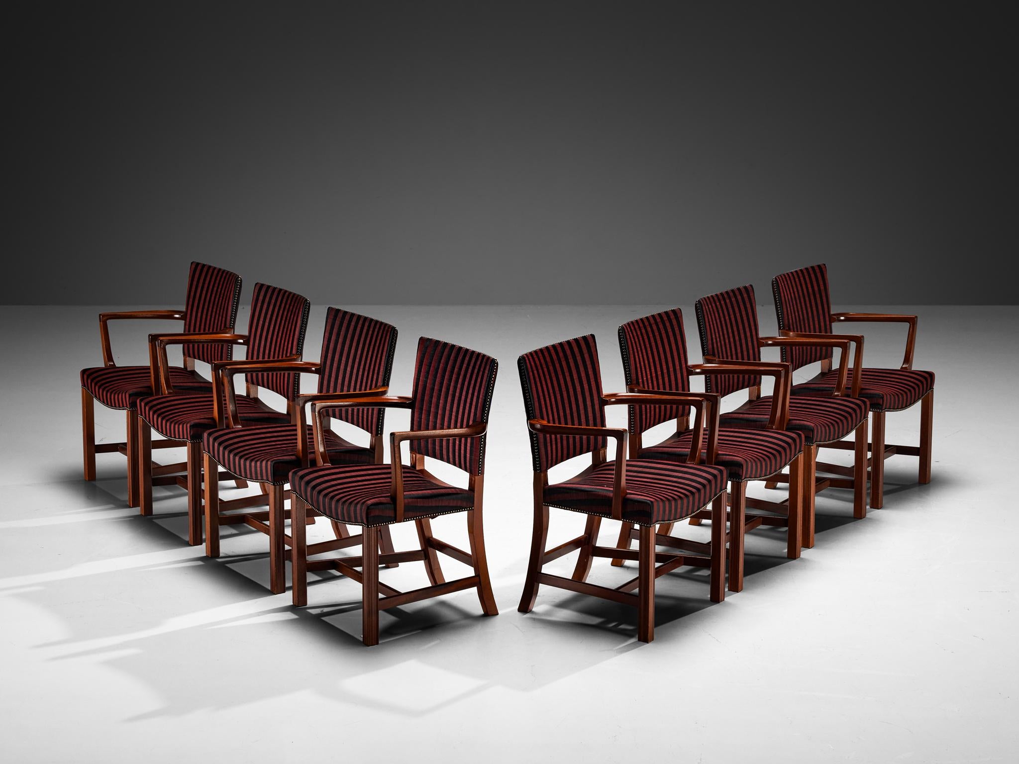 Kaare Klint for Rud. Rasmussens Snedkerier Set of Eight 3758A Dining Chairs