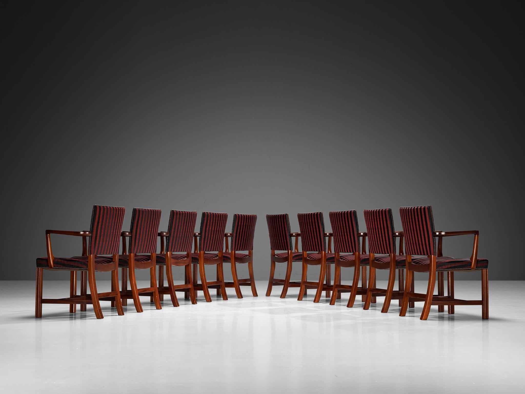 Kaare Klint for Rud. Rasmussens Snedkerier Set of Ten '3758A' Dining Chairs