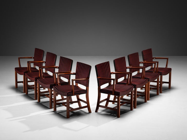 Kaare Klint for Rud. Rasmussens Snedkerier Set of Ten '3758A' Dining Chairs