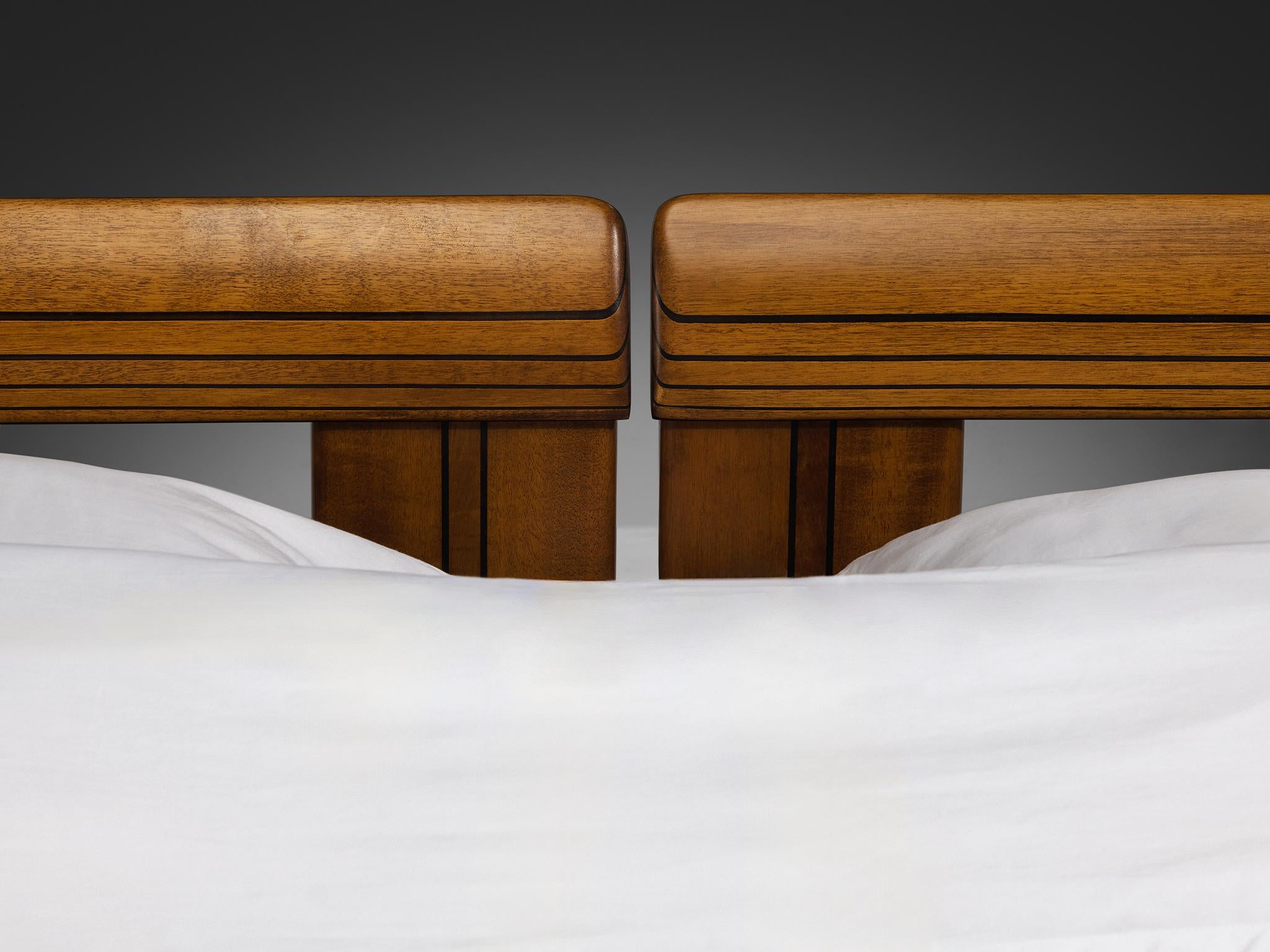 Afra & Tobia Scarpa for Maxalto 'Artona' Double Bed in Walnut