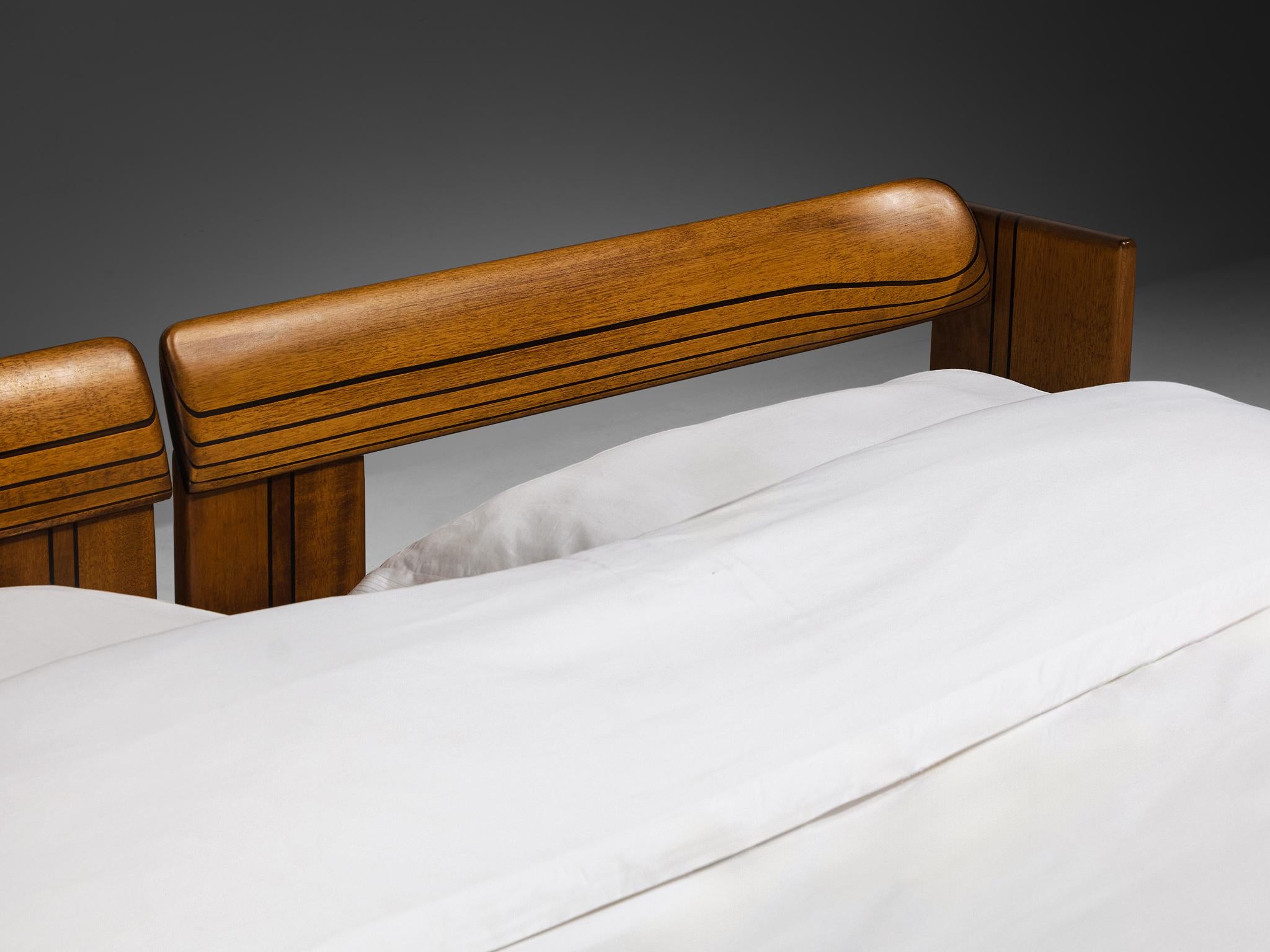 Afra & Tobia Scarpa for Maxalto 'Artona' Double Bed in Walnut