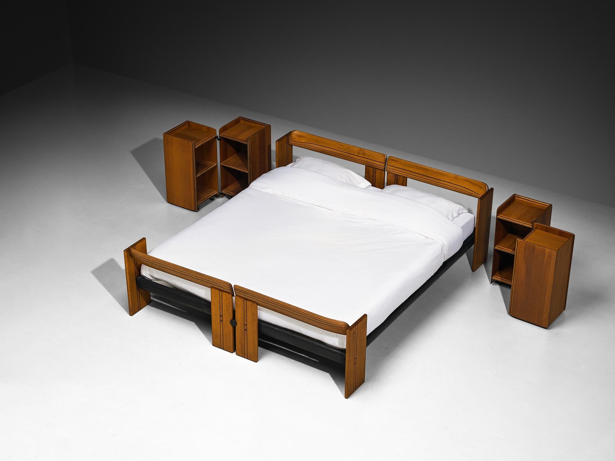 Afra & Tobia Scarpa for Maxalto Artona King Bed with Nightstands