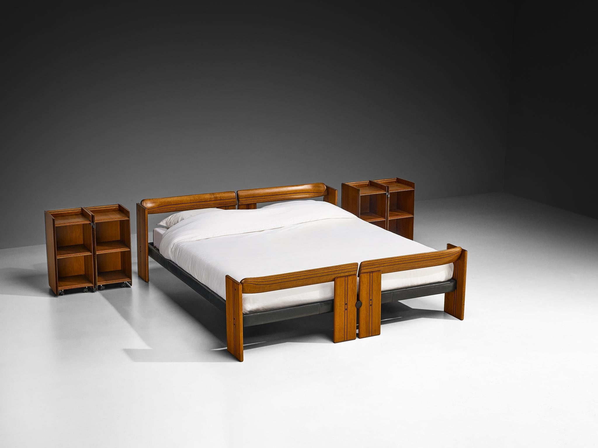 Afra & Tobia Scarpa for Maxalto Artona King Bed with Nightstands