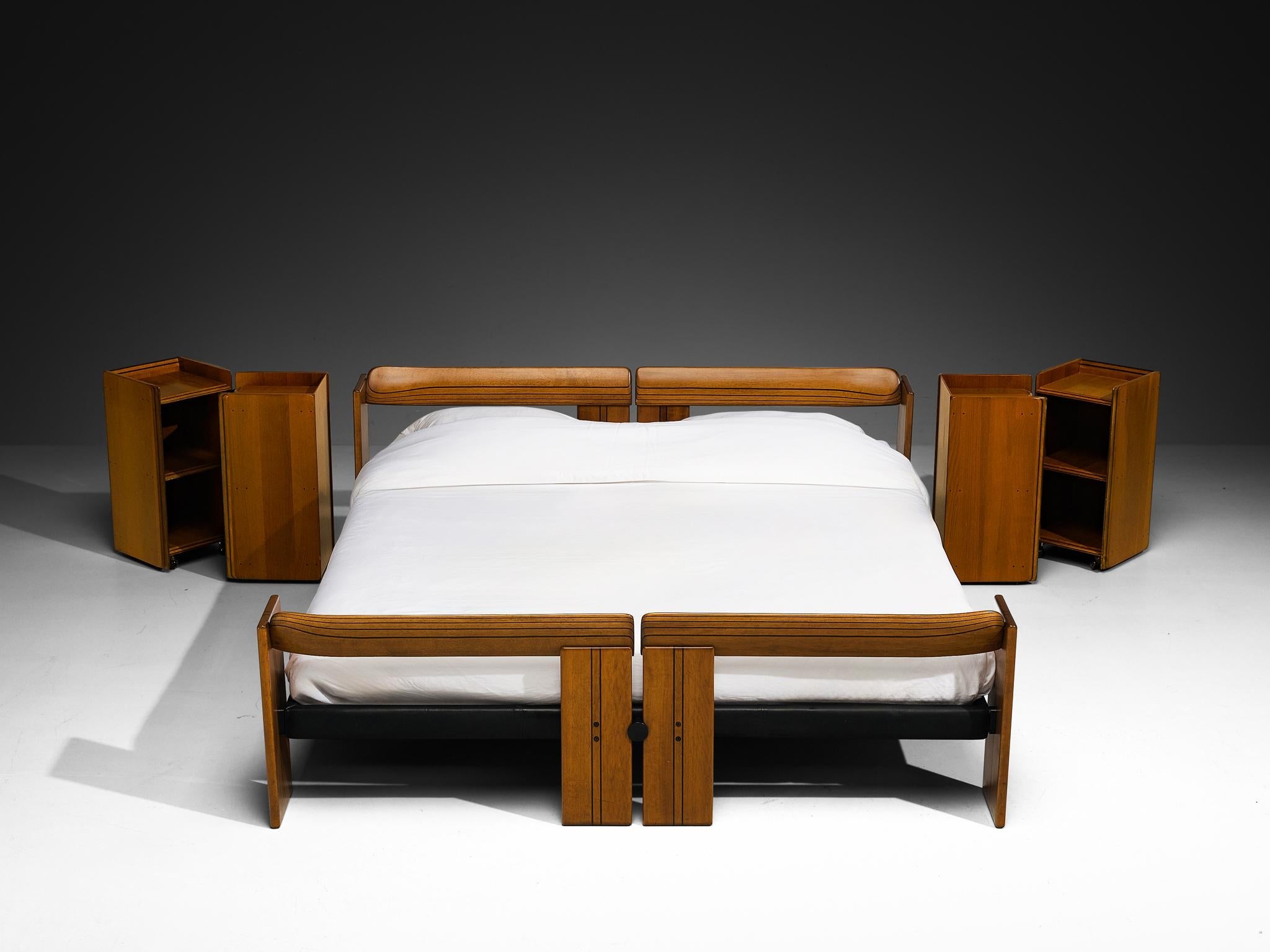 Afra & Tobia Scarpa for Maxalto Artona King Bed with Nightstands