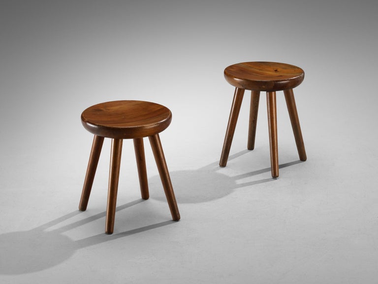 Italian Stools or Side Tables in Solid Pine