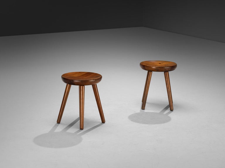 Italian Stools or Side Tables in Solid Pine