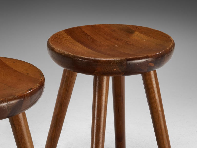 Italian Stools or Side Tables in Solid Pine