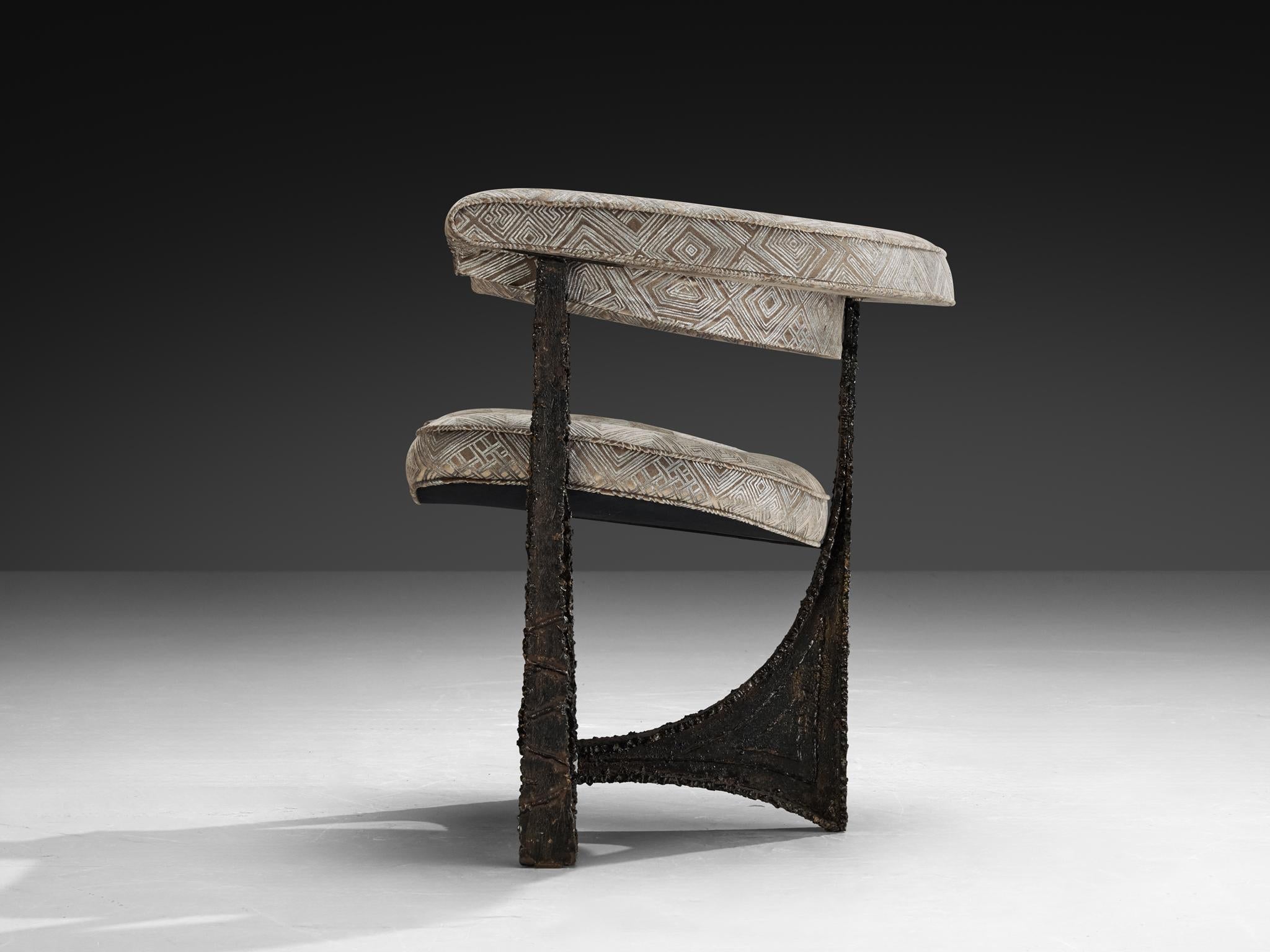 Paul Evans Rare Armchair in Sculpted Bronze