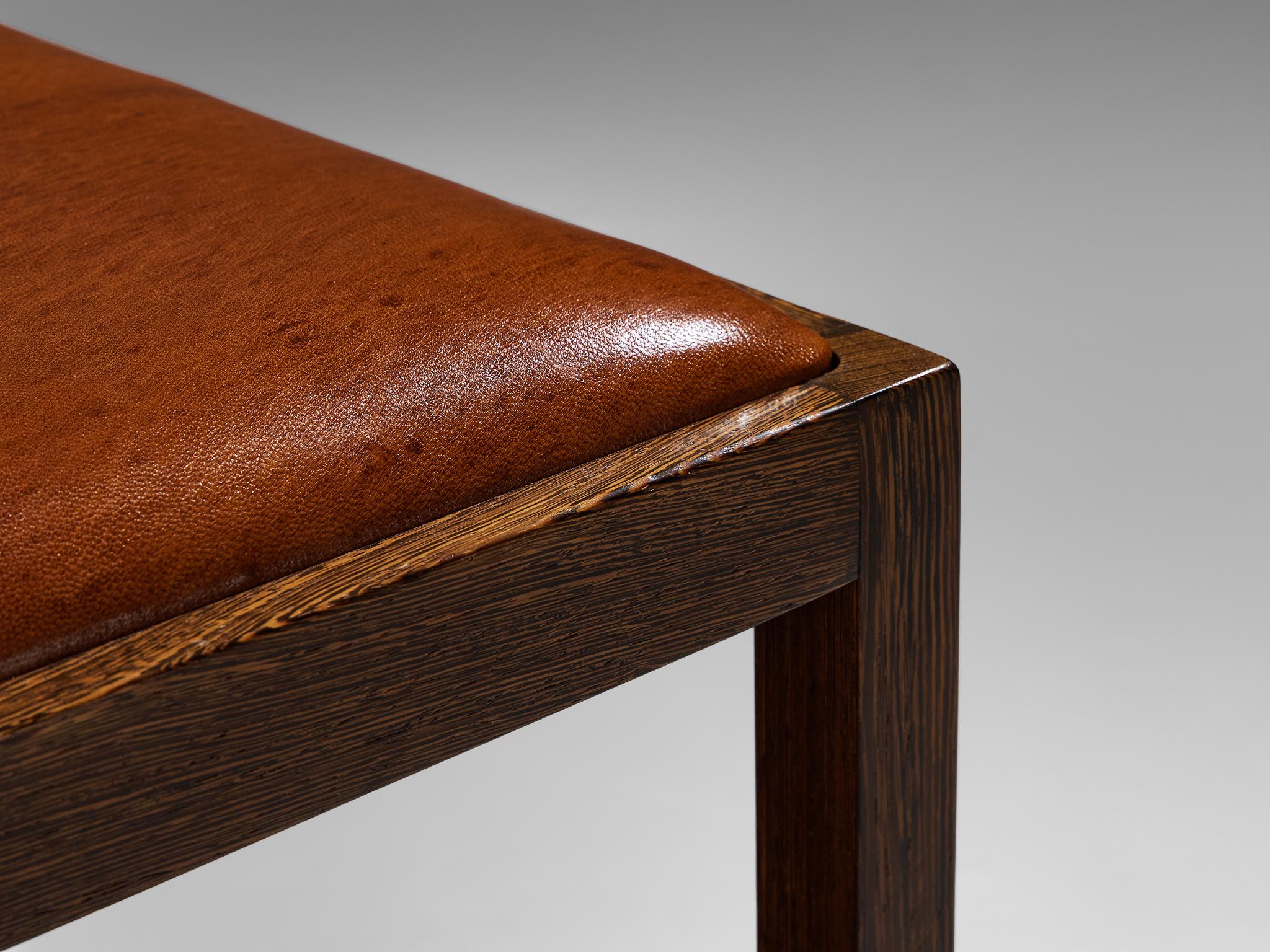 Claus Bonderup & Torsten Thorup Stools in Wengé and Leather