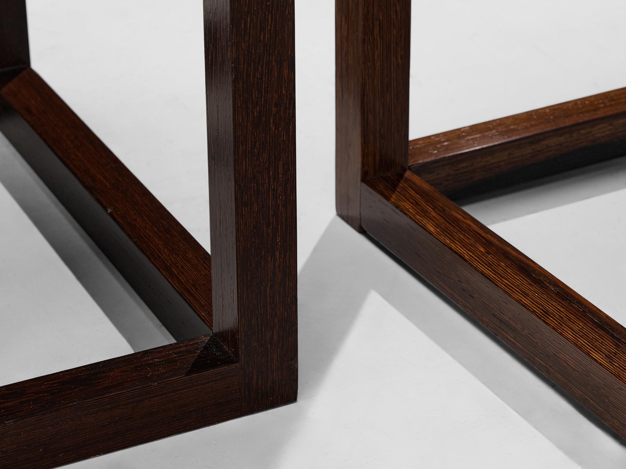 Claus Bonderup & Torsten Thorup Stools in Wengé and Leather