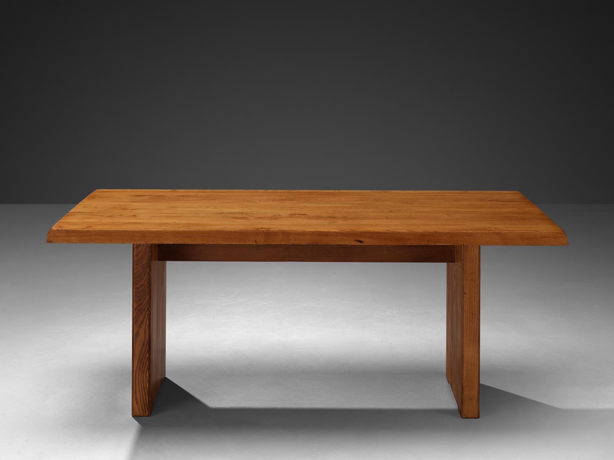 Early Pierre Chapo 'T14C' Table in Solid Elm