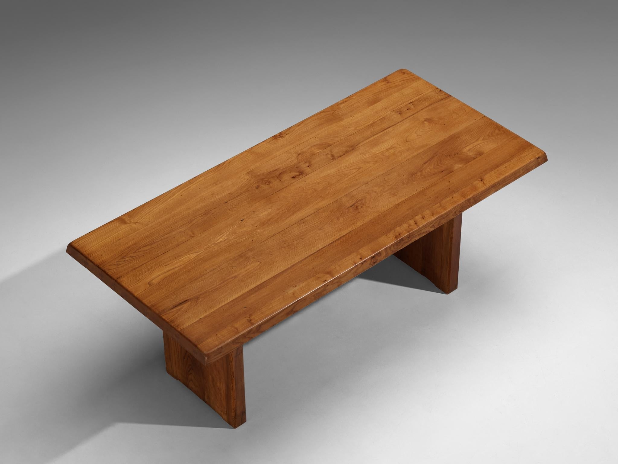 Early Pierre Chapo 'T14C' Table in Solid Elm