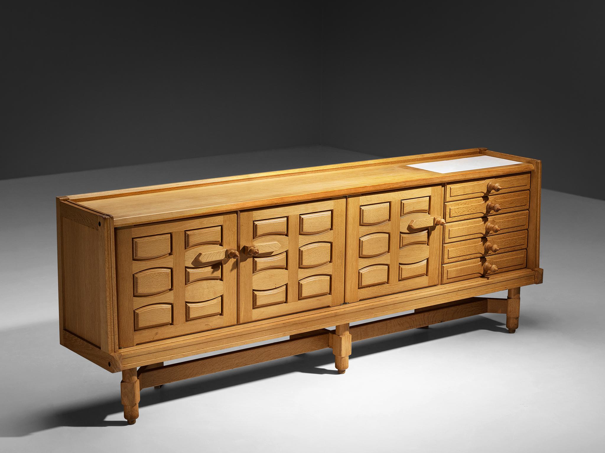 Guillerme & Chambron Sideboard in Solid Oak