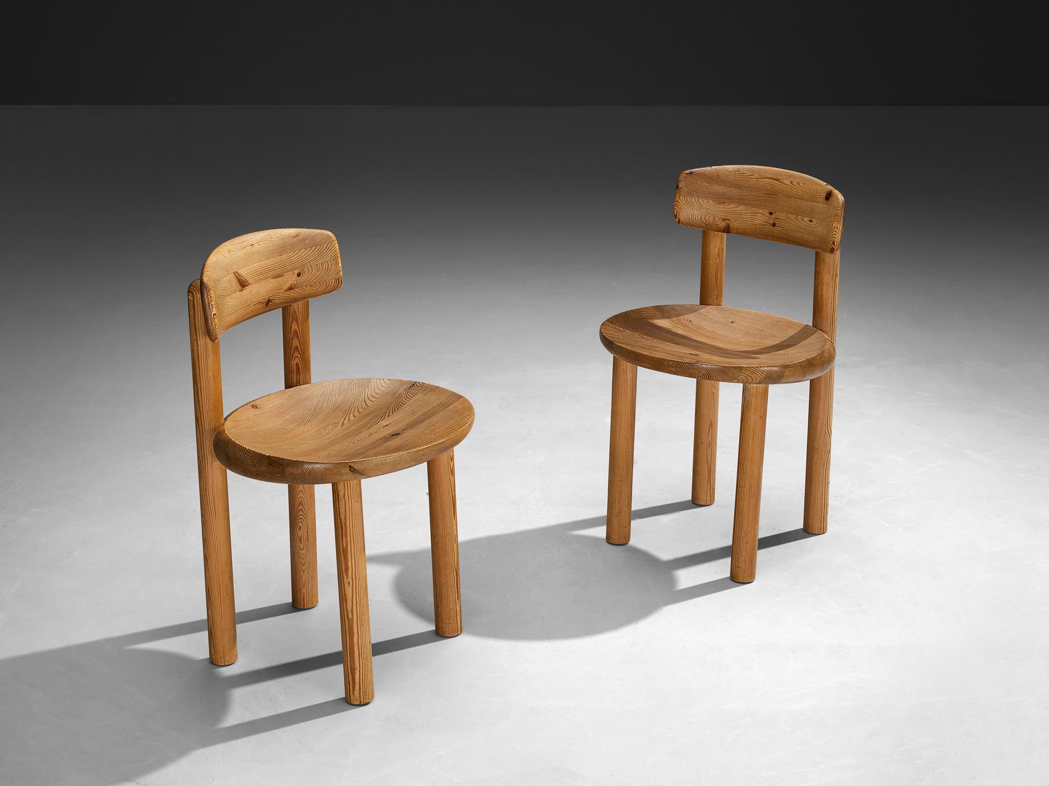 Rainer Daumiller Pair of Dining Chairs in Solid Pine