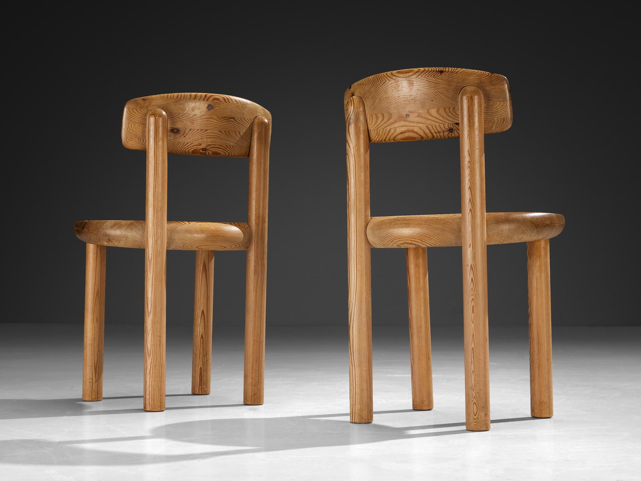 Rainer Daumiller Pair of Dining Chairs in Solid Pine