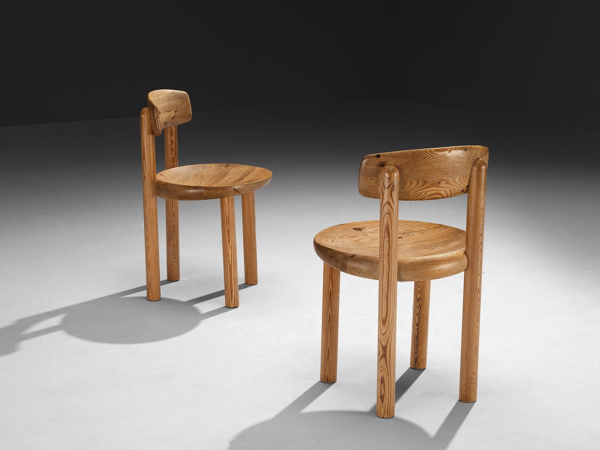 Rainer Daumiller Pair of Dining Chairs in Solid Pine