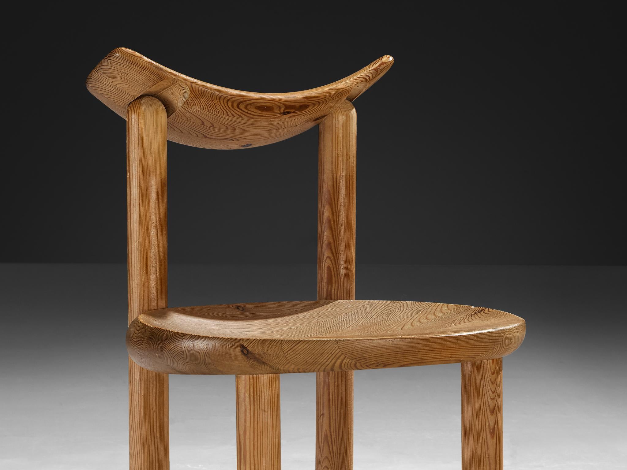 Rainer Daumiller Pair of Dining Chairs in Solid Pine