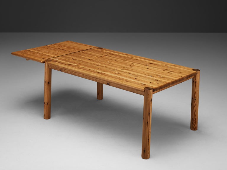 Rainer Daumiller Extendable Drop-Leaf Dining Table in Solid Pine