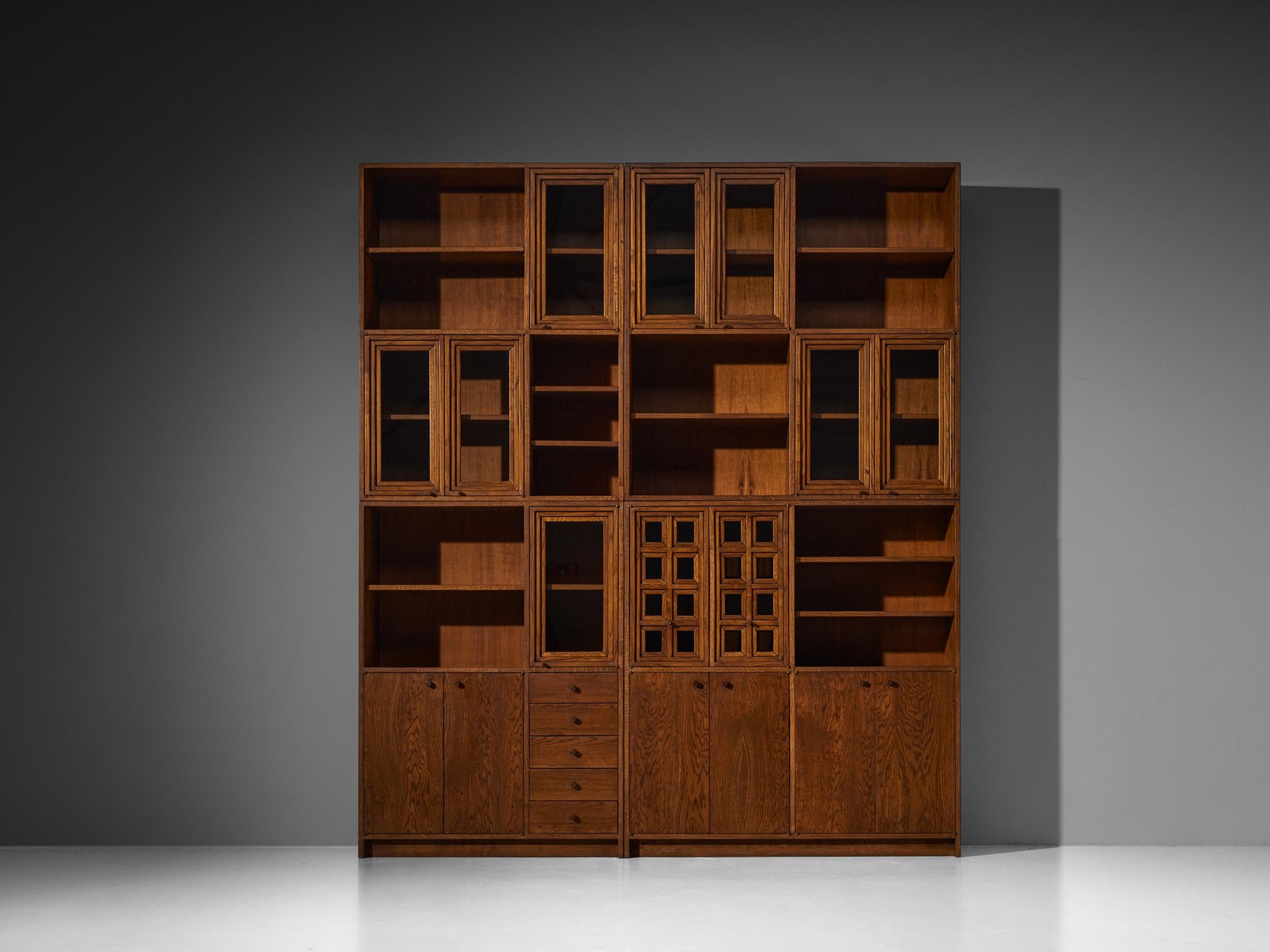 Giuseppe Rivadossi Library or Wall Unit in Oak