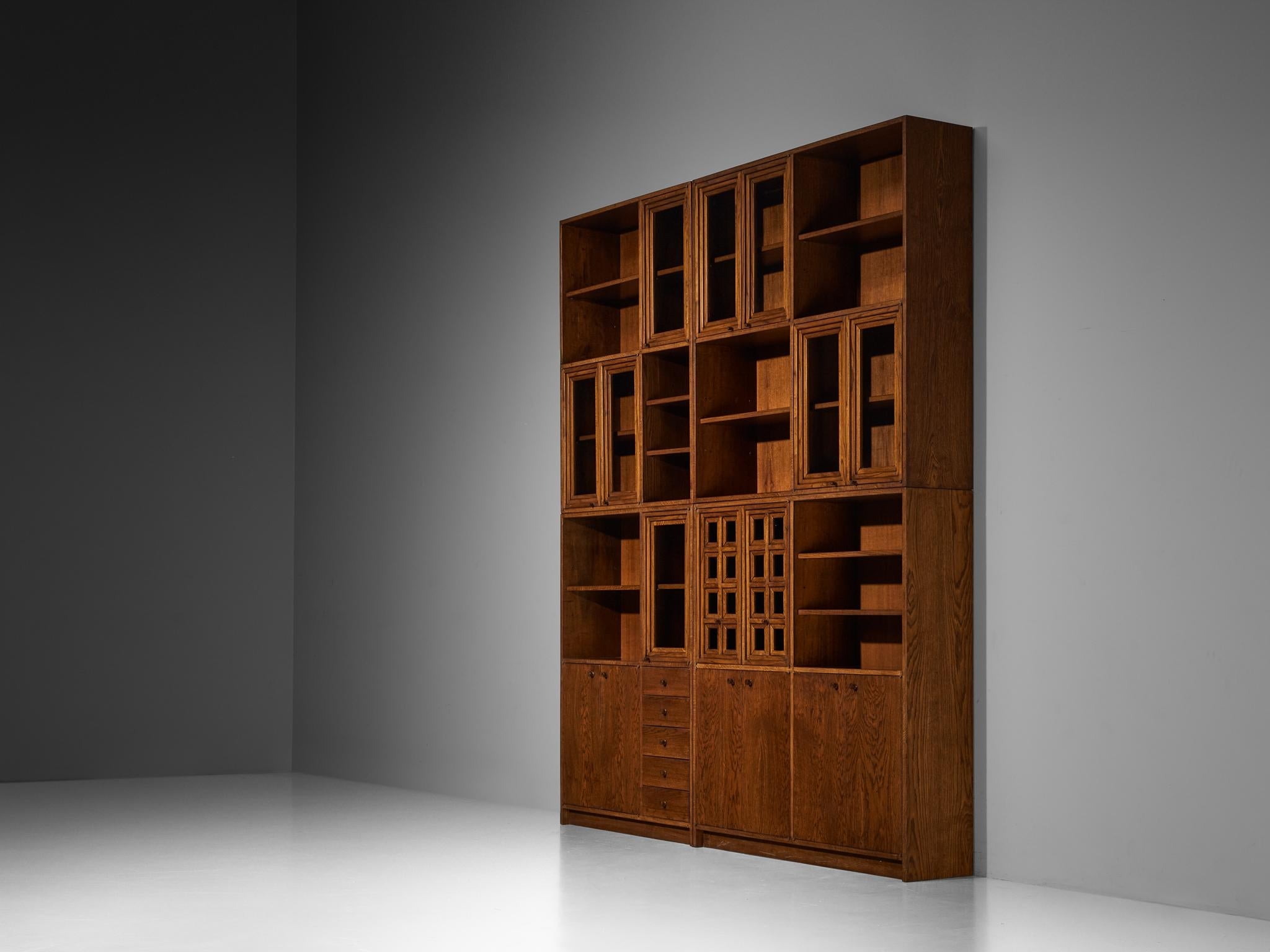 Giuseppe Rivadossi Library or Wall Unit in Oak