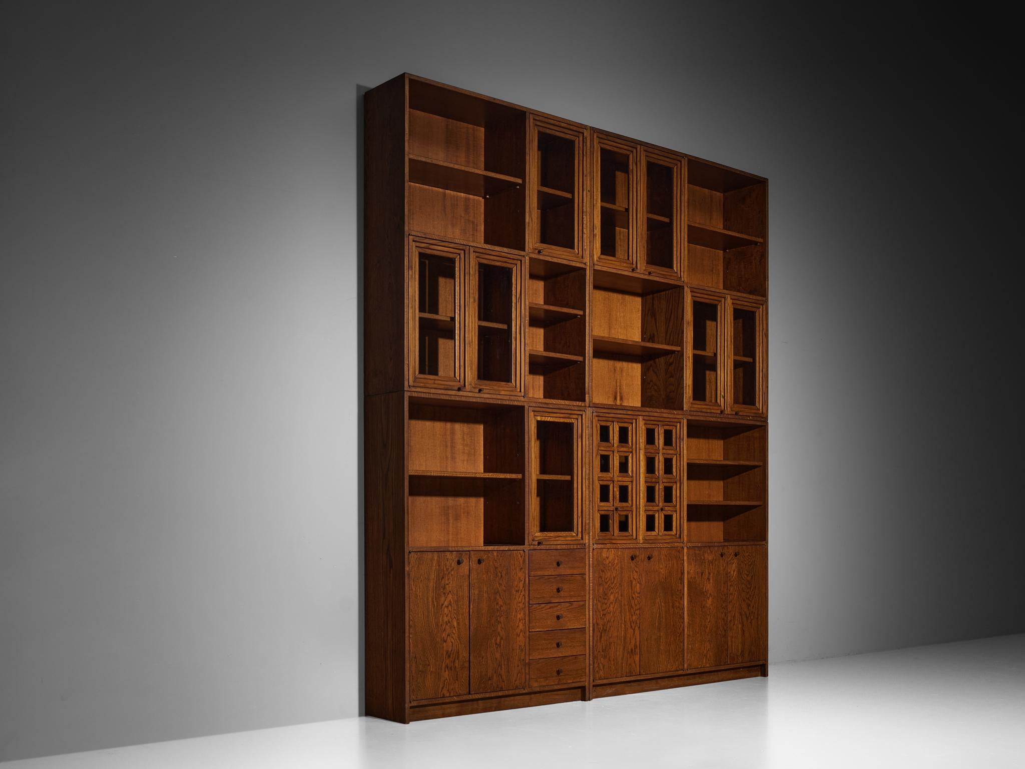 Giuseppe Rivadossi Library or Wall Unit in Oak