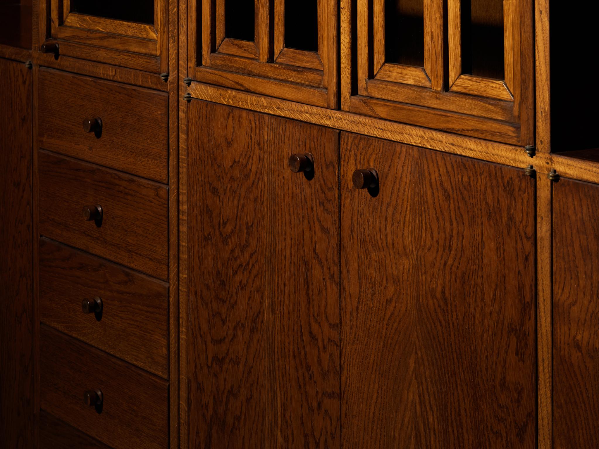 Giuseppe Rivadossi Library or Wall Unit in Oak