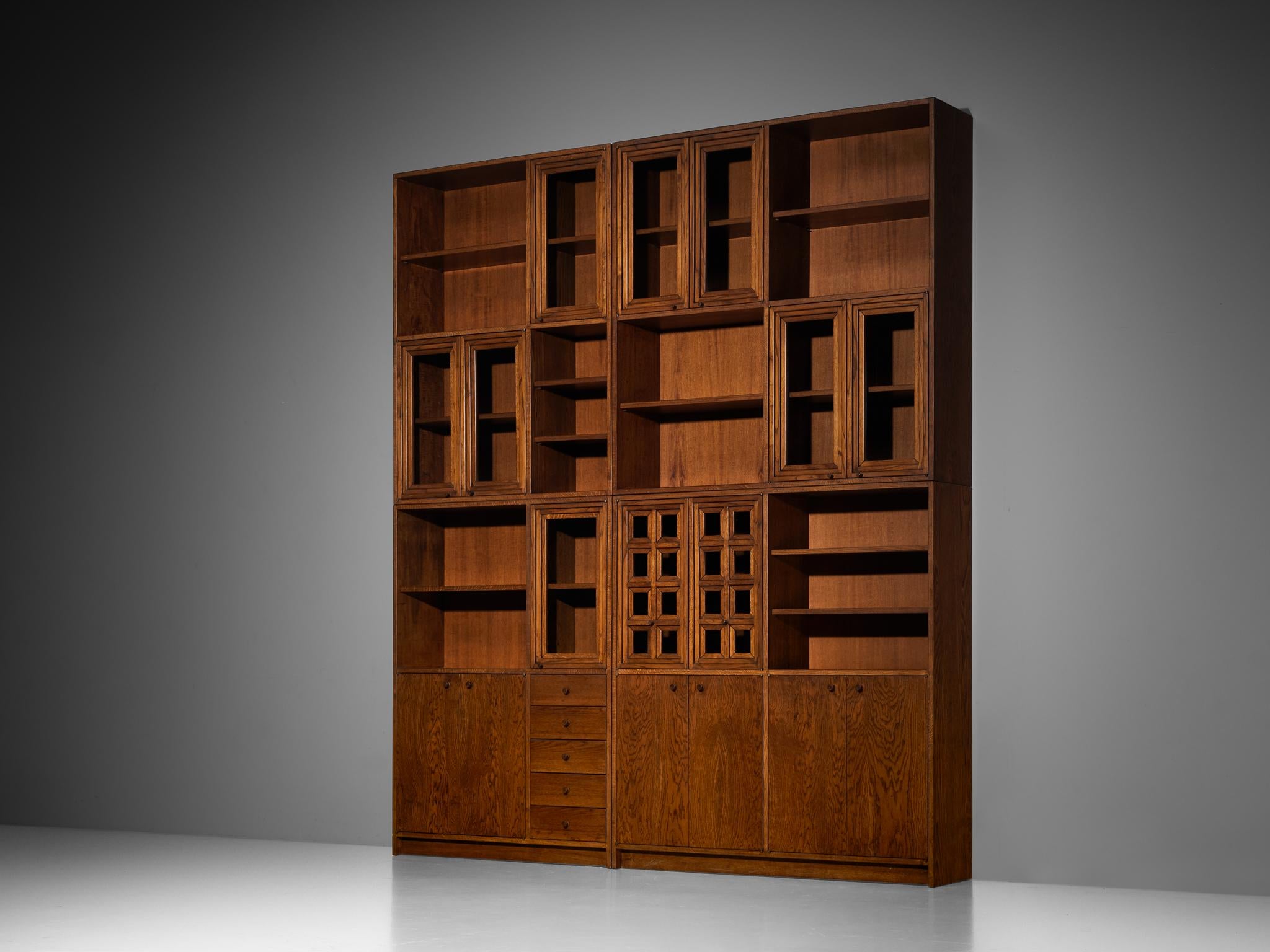 Giuseppe Rivadossi Library or Wall Unit in Oak