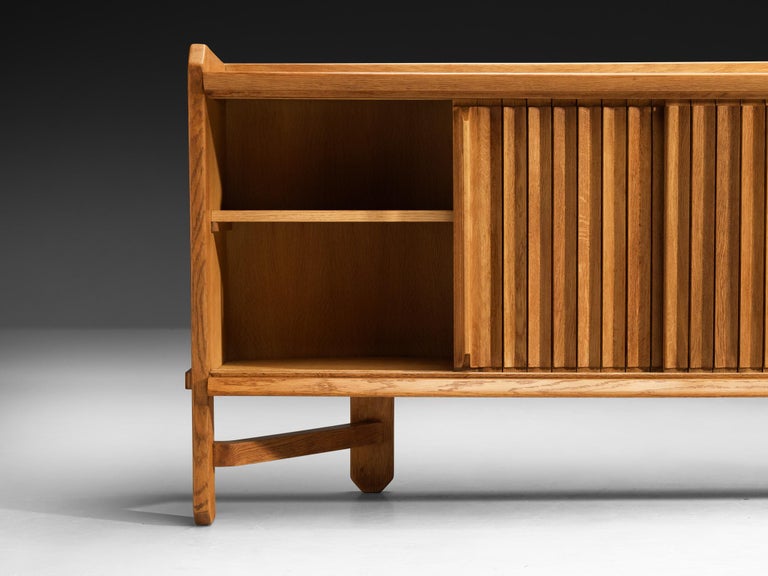 Guillerme & Chambron Sideboard in Solid Oak and Ceramic