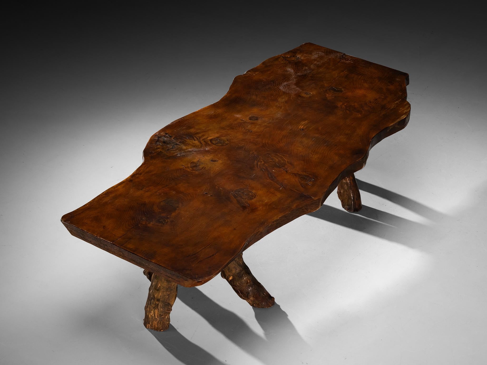 Large Naturalistic Tree Slab Table 295 cm/116 in