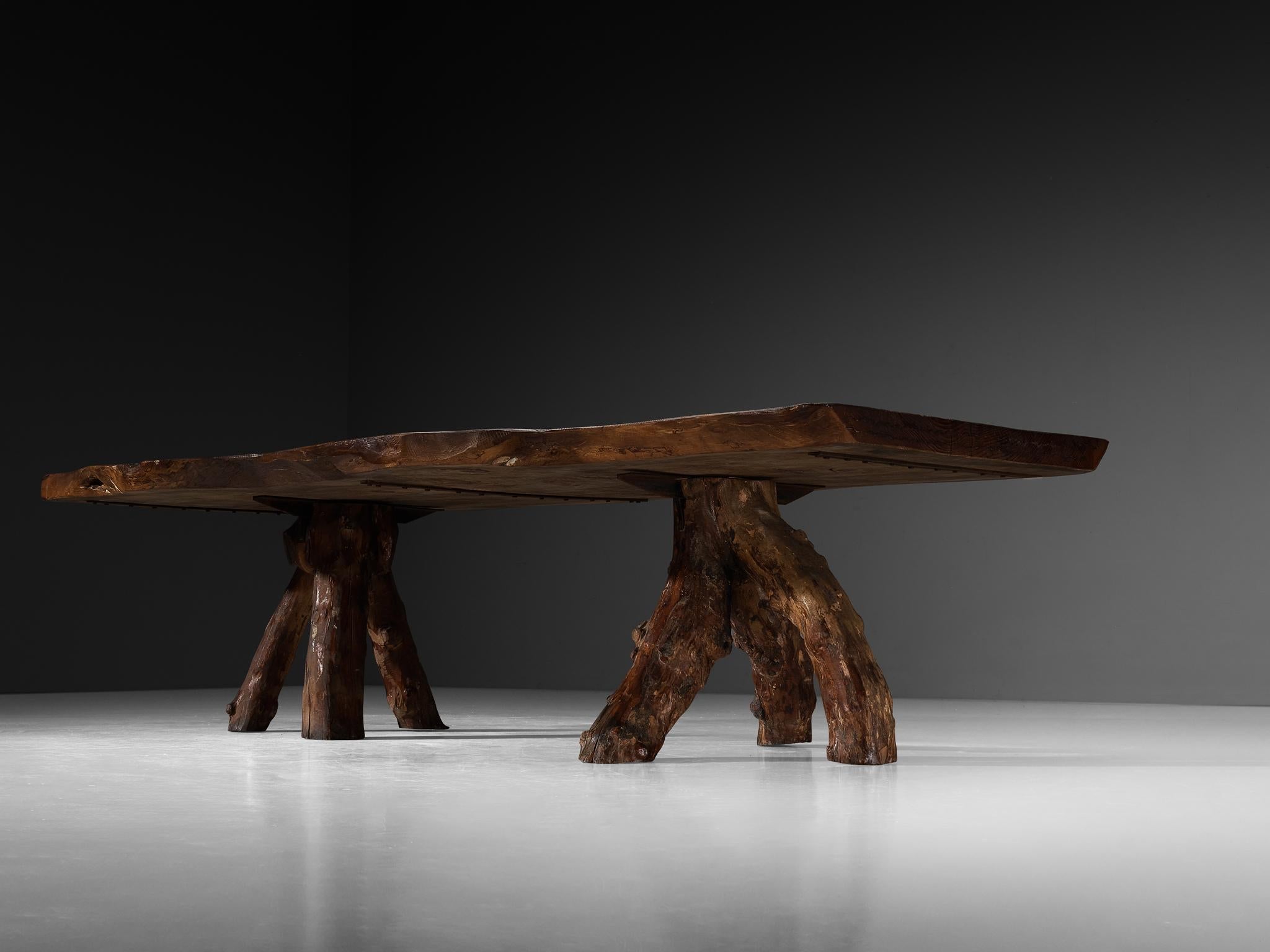 Large Naturalistic Tree Slab Table 295 cm/116 in