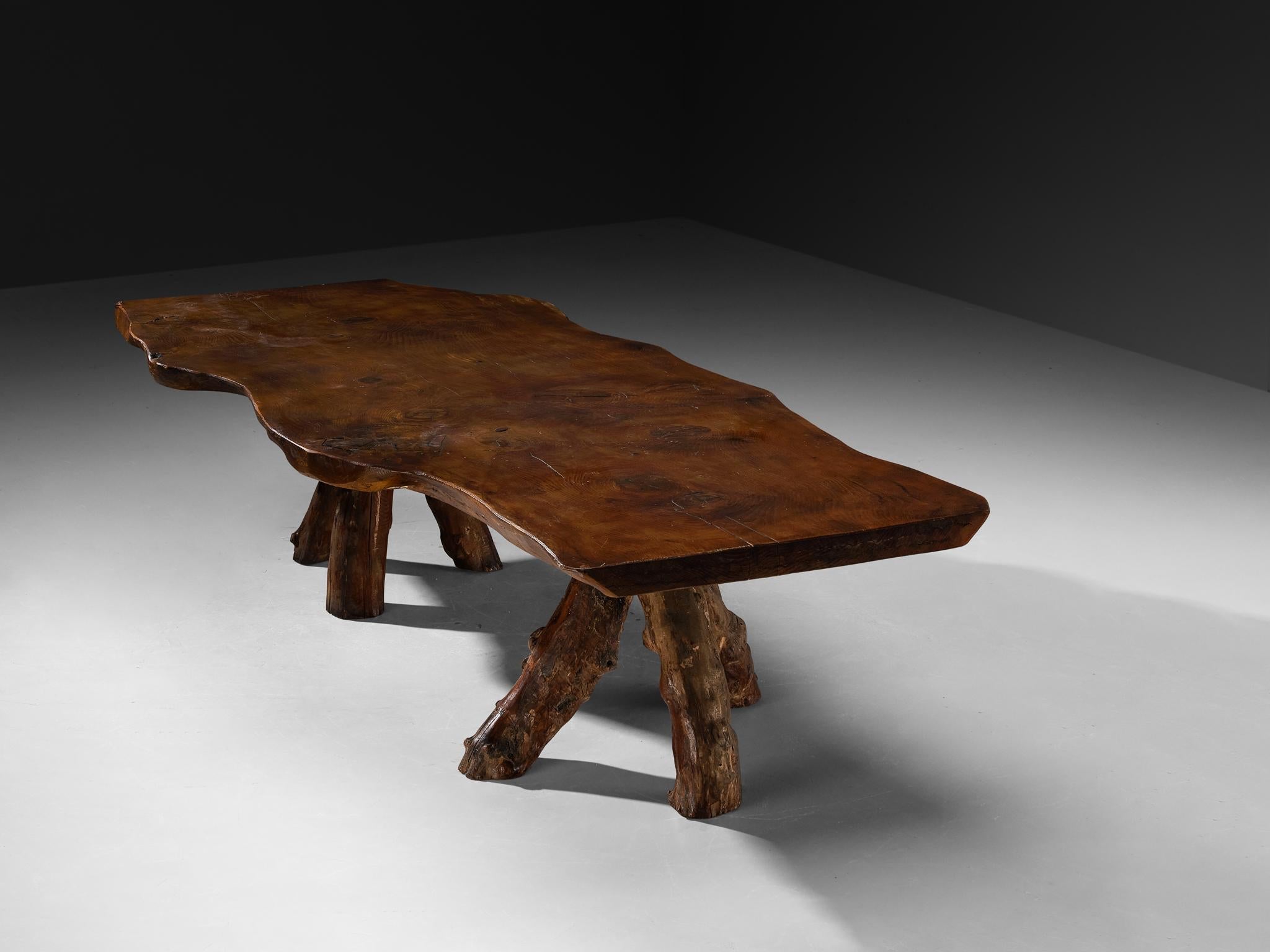 Large Naturalistic Tree Slab Table 295 cm/116 in