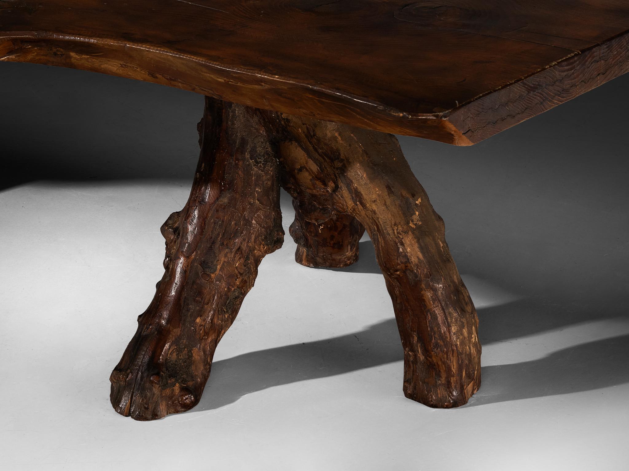 Large Naturalistic Tree Slab Table 295 cm/116 in