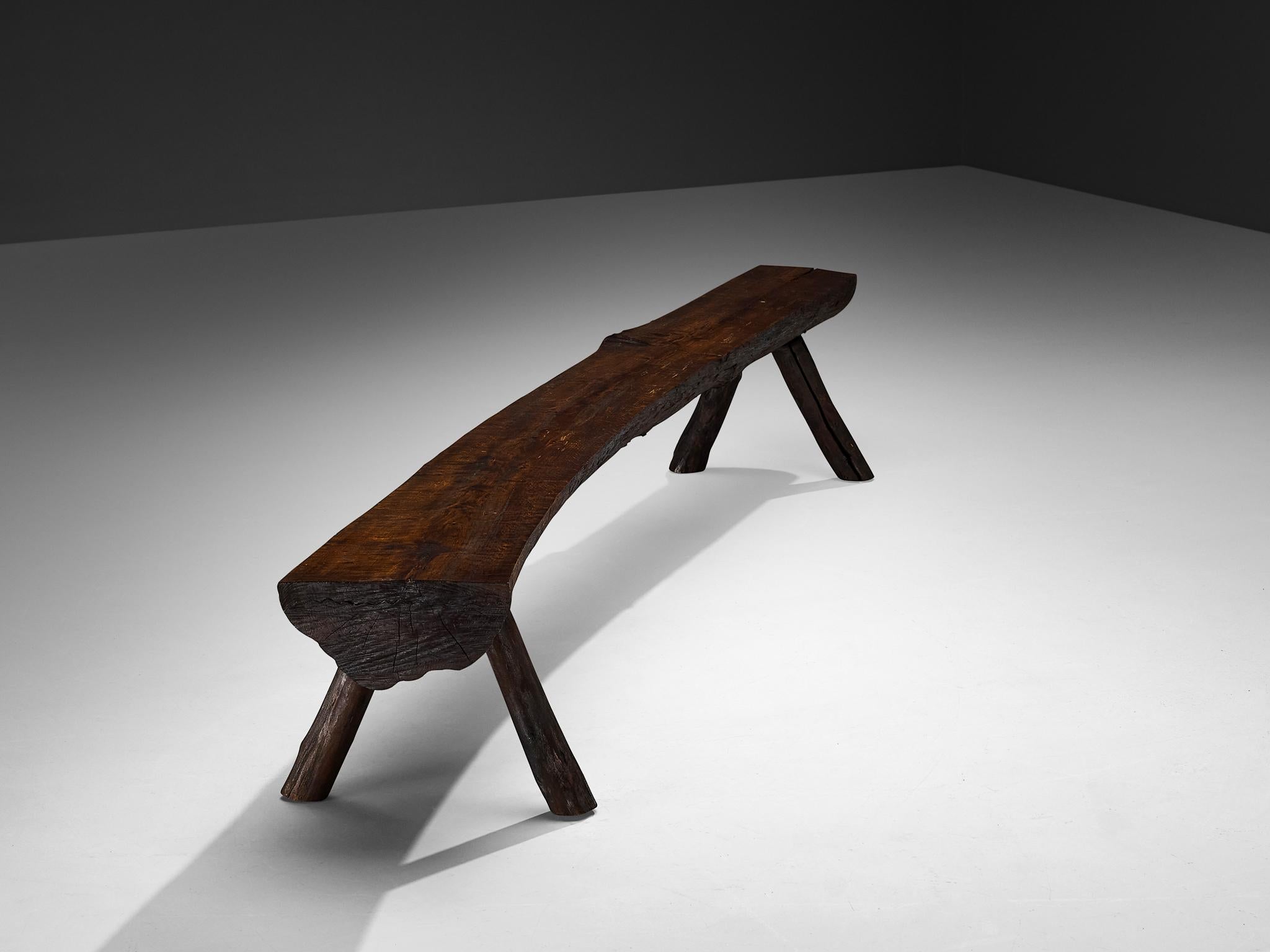 Naturalistic Tree Slab Large Bench 292 cm/114 in