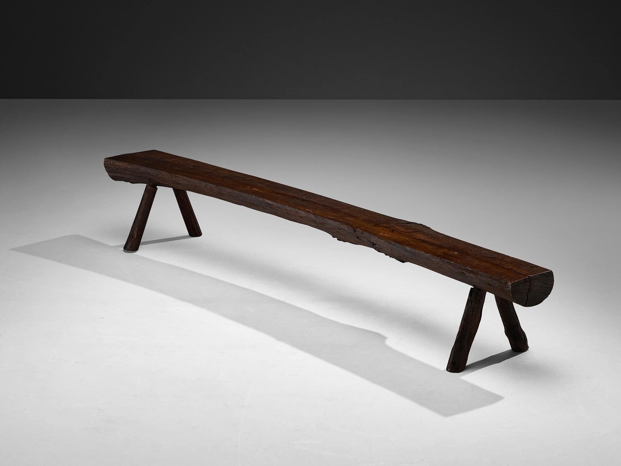 Naturalistic Tree Slab Large Bench 292 cm/114 in