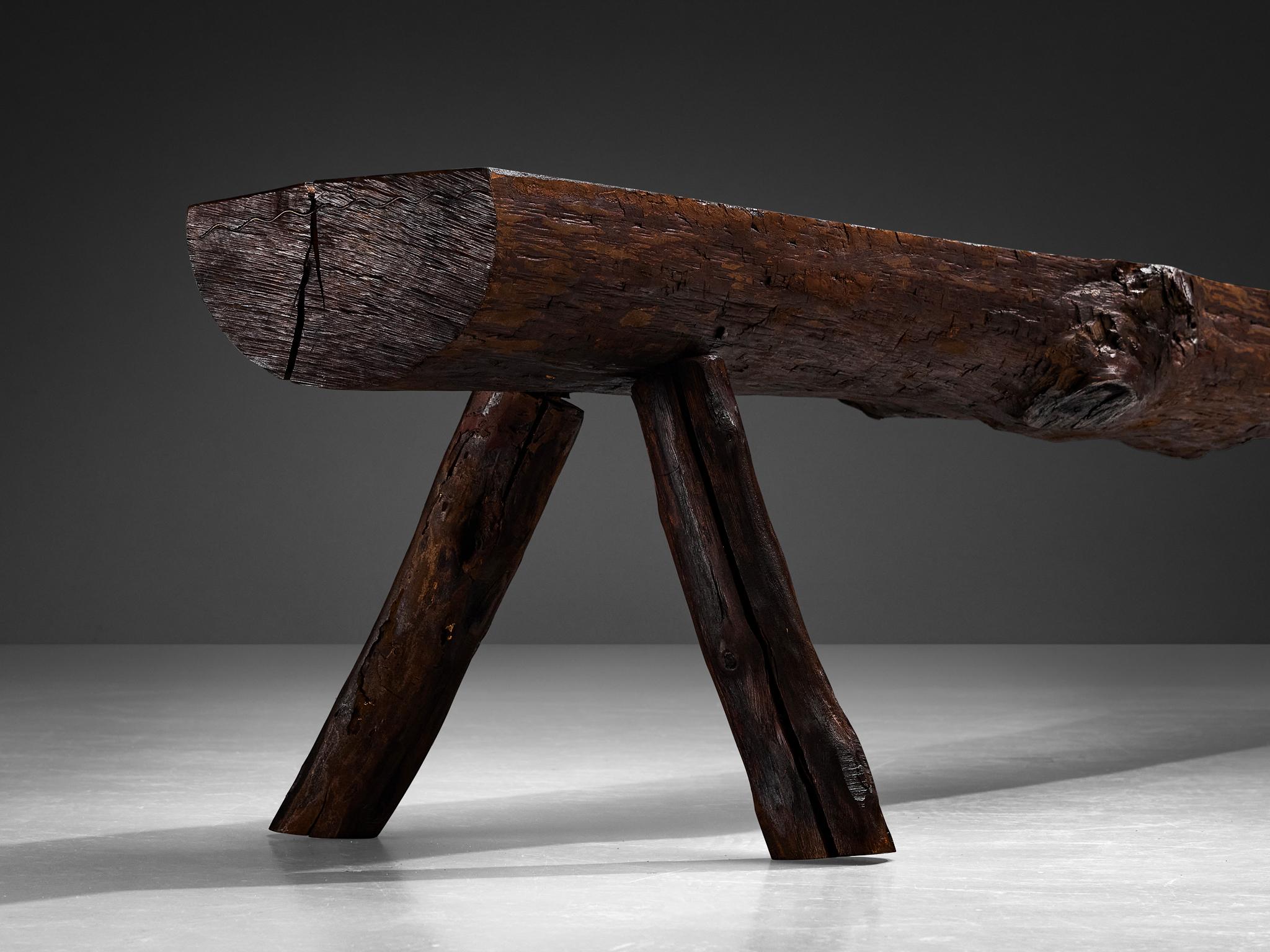 Naturalistic Tree Slab Large Bench 292 cm/114 in