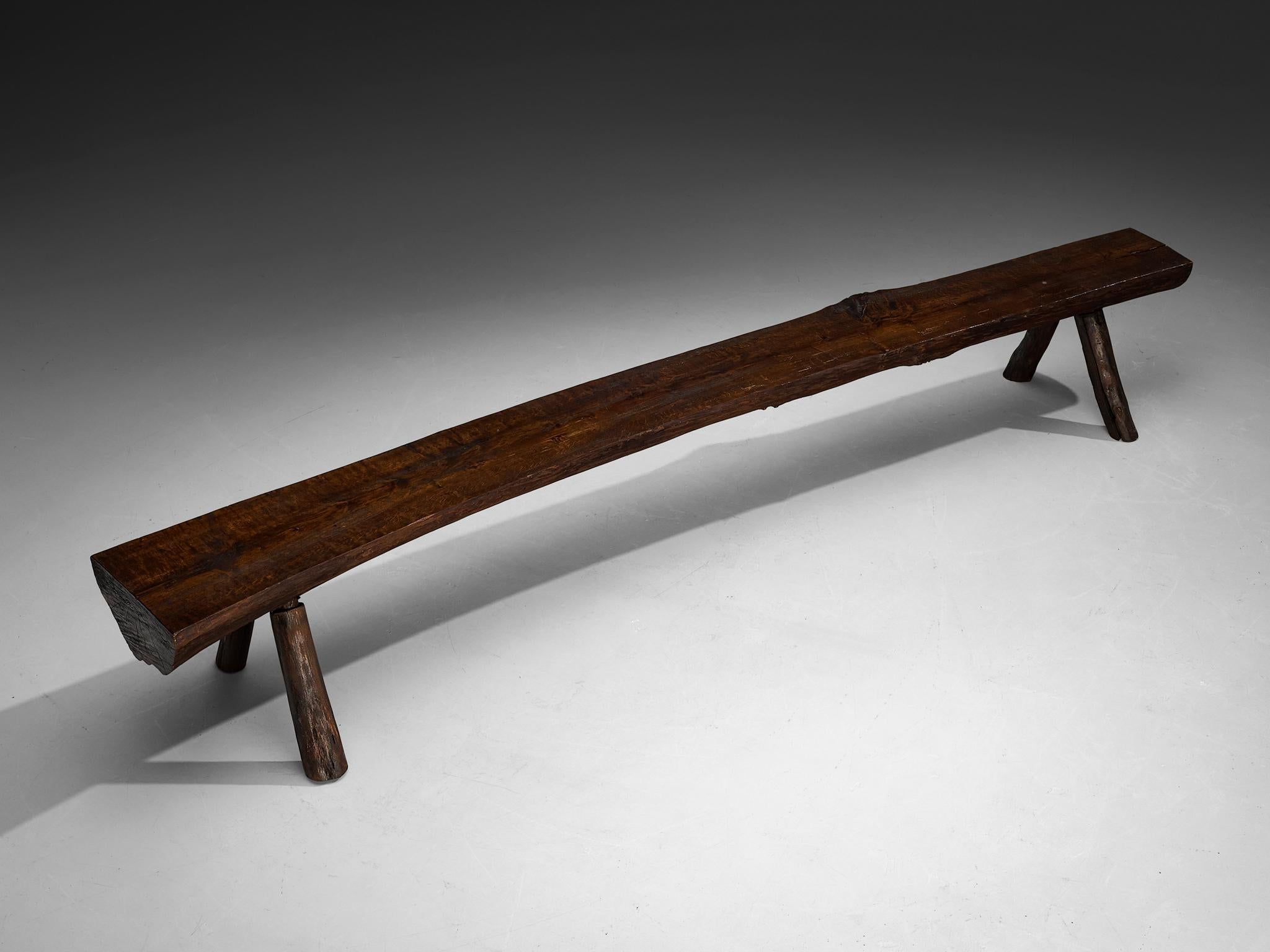 Naturalistic Tree Slab Large Bench 292 cm/114 in