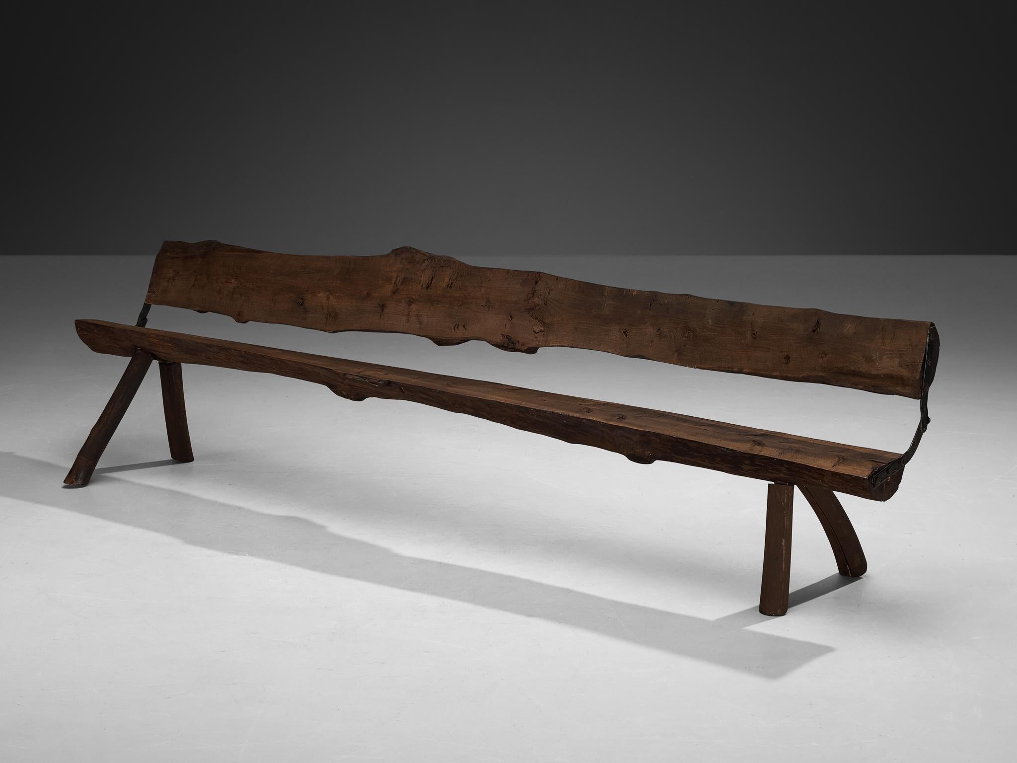 Naturalistic Tree Slab Large Bench 296 cm/116.54 in.