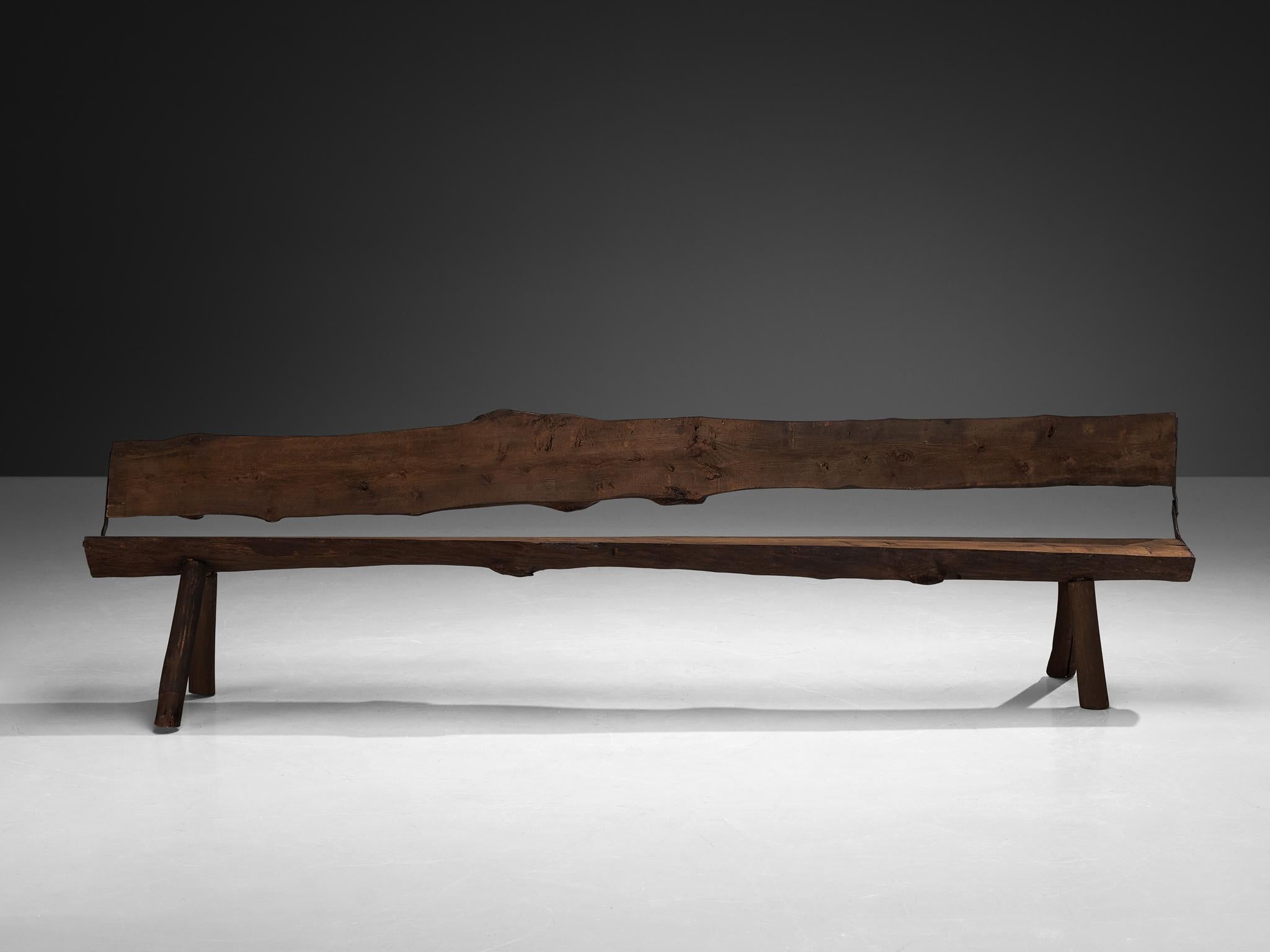 Naturalistic Tree Slab Large Bench 296 cm/116.54 in.